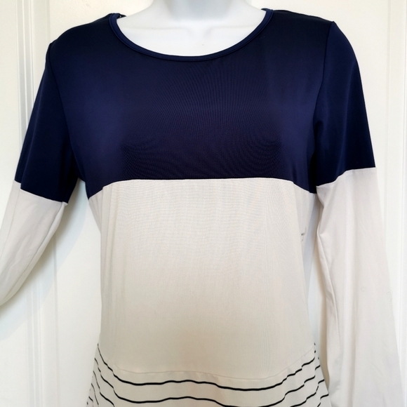 NWOT NAVY Long sleeve  blue white nautical jersey tunic top - Picture 3 of 11